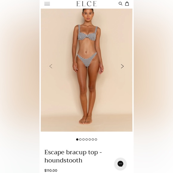 Elce Swim Escape Houndstooth Bikini Size Small - Picture 4 of 4